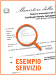 Esempio certificato delle sanzioni amministrative